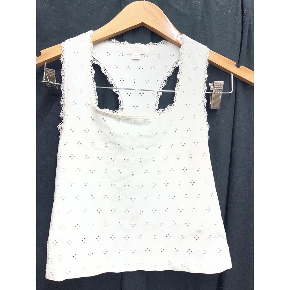 Altard State Intimates Mint Green Eyelet Pointelle Lace Trim Racerback Tank M/L